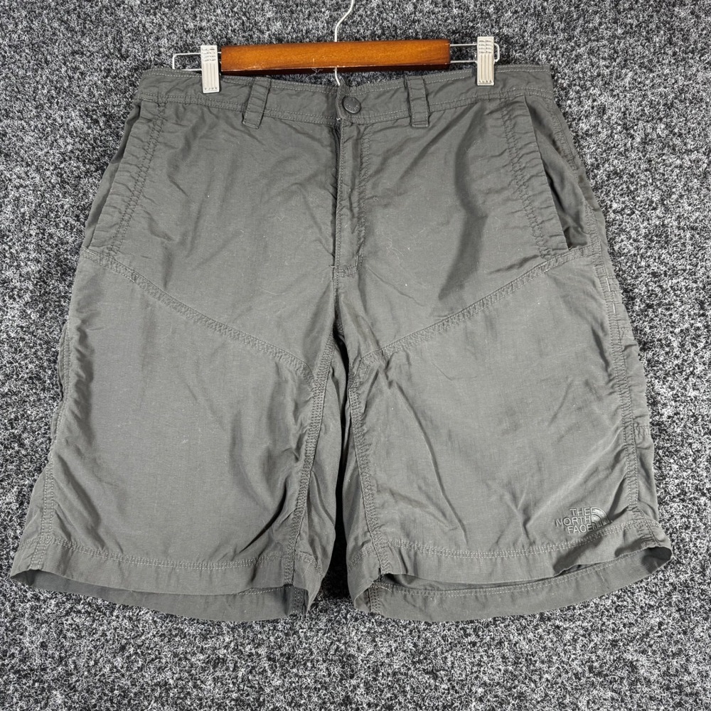 The North Face Mens Hiking Shorts Black Size 34 Nylon Outdoor Cargo Trail Shorts